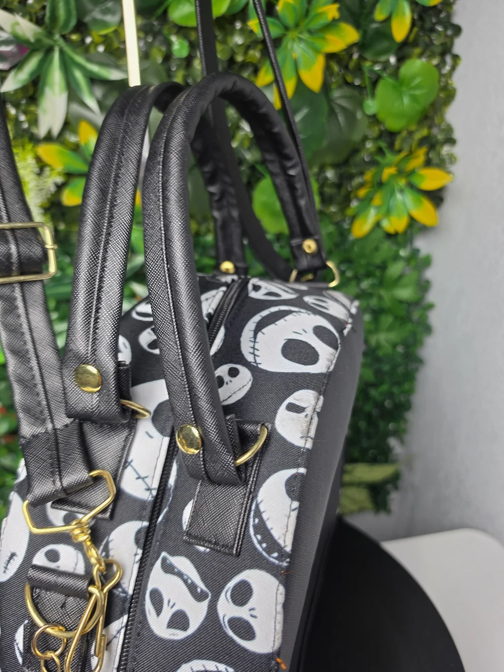 New Black Jack Character Round Crossbody Bag for Women